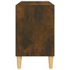 vidaXL TV Cabinet with Solid Wood Legs Smoked Oak 69.5x30x50 cm