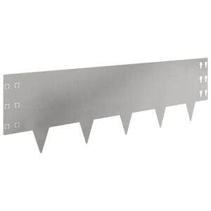 vidaXL Lawn Edging 10 pcs 100 x 30 cm Steel Silver