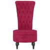 vidaXL High Back Chair Wine Red Velvet Button Design