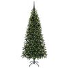 vidaXL Artificial Christmas Tree with 300 LEDs Green 180 cm PE and PVC