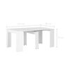 vidaXL Extendable Dining Table High Gloss White 175x90x75 cm