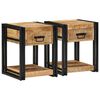 vidaXL Bedside Cabinets 2 pcs 40x40x50 cm Solid Rough Wood Mango