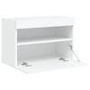 vidaXL TV Wall Cabinet with LED Lights White 60x30x40 cm