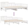 vidaXL Daybed with Trundle and Drawers without Mattress White 90x200 cm