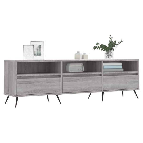 vidaXL TV Cabinet Grey Sonoma 150x30x44.5 cm Engineered Wood