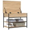 vidaXL Shoe Bench Sonoma Oak 70x42.5x50 cm Engineered Wood