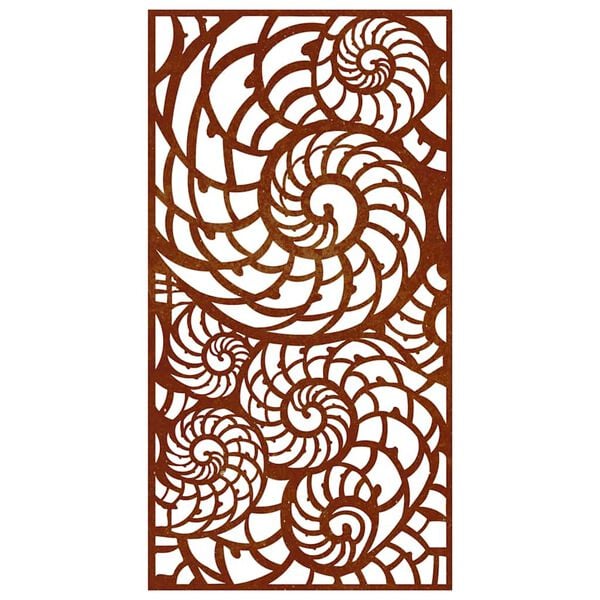 vidaXL Garden Wall Decoration 105x55 cm Corten Steel Shell Design