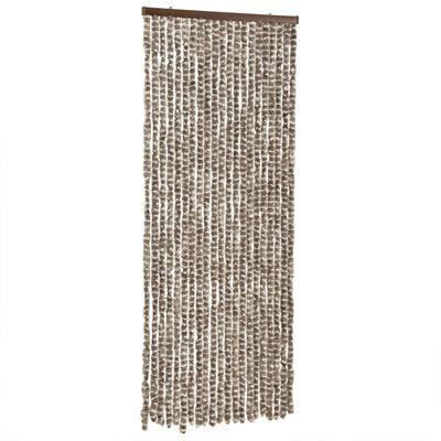 vidaXL Fly Curtain Taupe and White 90x200 cm Chenille