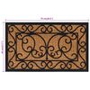 vidaXL Door Mat Rectangular 45x75 cm Rubber and Coir