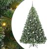 vidaXL Artificial Christmas Tree with 300 LEDs Green 210 cm PE and PVC
