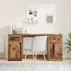 vidaXL Desk with Cabinet Old Wood 154.5 x 50 x 75 cm Engineered Wood