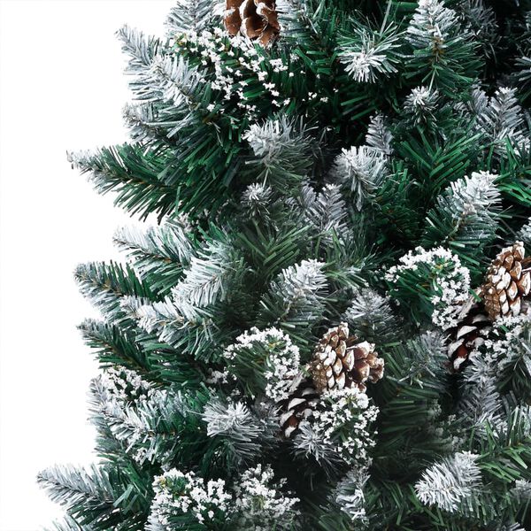 vidaXL Artificial Pre-lit Christmas Tree with Ball Set&Pine Cones 240 cm