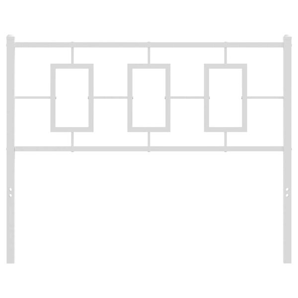 vidaXL Metal Headboard White 107 cm
