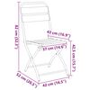 vidaXL Garden Folding Chair Folding 2 pcs White 55 x 56.5 x 91cm Steel