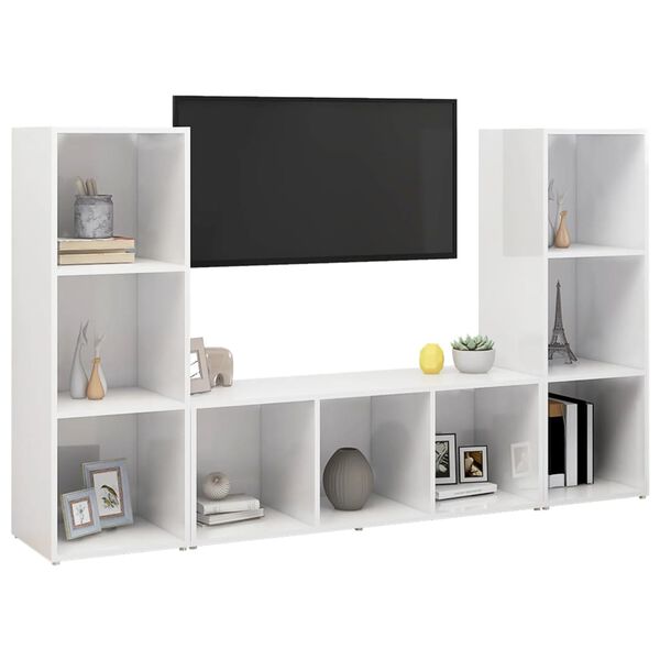 vidaXL | TV Cabinet | 3 pcs 37 x 35 x 107.5 cm