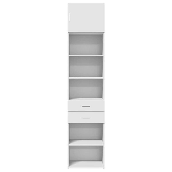 vidaXL Slim Storage Cabinet White 50x42.5x225 cm Engineered Wood