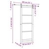 vidaXL Sliding Door ORKDAL Brown 83 x 232 cm Solid Pine Wood