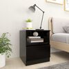 vidaXL Bed Cabinets 2 pcs Black 40x40x50 cm Engineered Wood