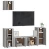 vidaXL 5 Piece TV Cabinet Set Grey Sonoma Engineered Wood