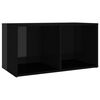 vidaXL 5 Piece TV Cabinet Set High Gloss Black Engineered Wood