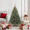 vidaXL Artificial Christmas Tree with 150 LEDs Green 120 cm PE and PVC