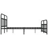 vidaXL Metal Bed Frame without Mattress with Footboard Black 180x200cm