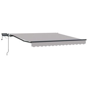vidaXL Retractable Awning Light Grey 300 x 250 cm Fabric and Aluminium