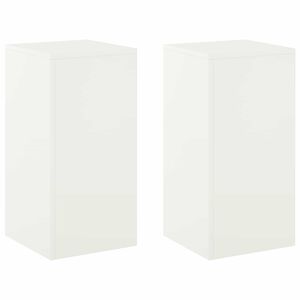 vidaXL Plant Stand 2 pcs White 30 x 30 x 60 cm Steel