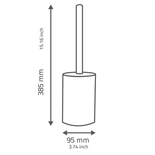 RIDDER Toilet Brush with Holder Brick Ecru