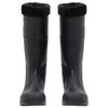 vidaXL Rian Boots with Removable Socks Black Size 42 PVC