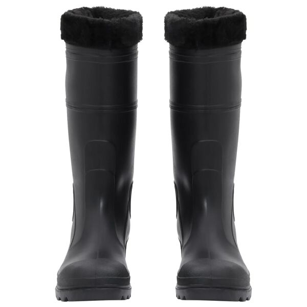 vidaXL Rian Boots with Removable Socks Black Size 42 PVC