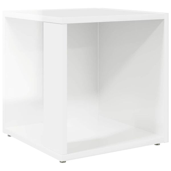 vidaXL Side Table High Gloss White 33x33x34.5 cm Engineered Wood