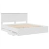 vidaXL Bed Frame with Drawer White 180 x 200 cm Engineer Wood