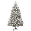 vidaXL Artificial Christmas Tree Green and White 240 cm PVC and Metal