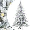 vidaXL Artificial Hinged Christmas Tree White 240 cm PVC and Steel