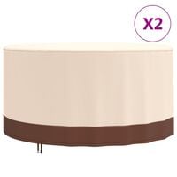 vidaXL Garden Furniture Covers 2 pcs Ø 157x71 cm 600D Oxford Fabric