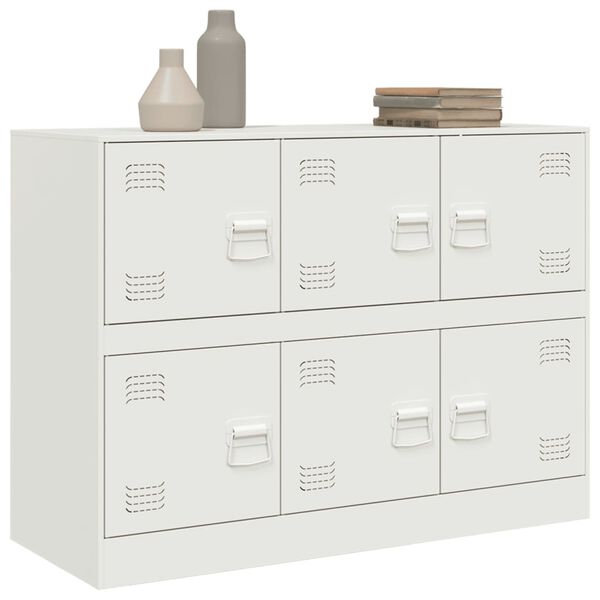 vidaXL Sideboard White 99x39x73 cm Steel