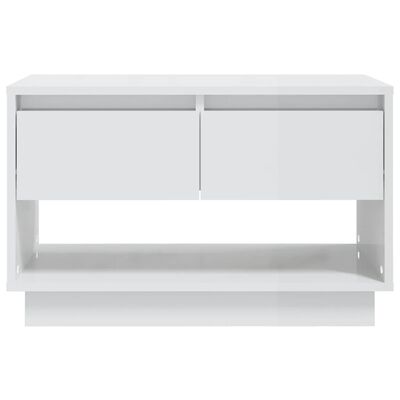 vidaXL TV Cabinet High Gloss White 70x41x44 cm Engineered Wood