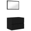 vidaXL Bathroom Furniture Set 3 pcs Black Oak Engineered Wood