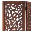 vidaXL Hand carved 3-Panel Room Divider Brown 120x165 cm Solid Mango Wood