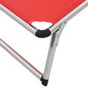 vidaXL Folding Sun Loungers with Roof 2 pcs Aluminium&Textilene Red