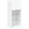 vidaXL TV Cabinet with LED Lights White 40.5x30x90 cm