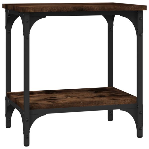 vidaXL Side Table Smoked Oak 40x30x42 cm Engineered Wood