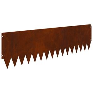 vidaXL Lawn Edging 10 pcs 103 x 30 cm Steel Rusty