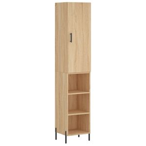 vidaXL Highboard Sonoma Oak 34,5x34x180 cm Engineered Wood