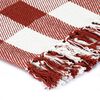 vidaXL Throw Cotton Check 160x210 cm Stone Red