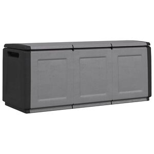 vidaXL Garden Storage Box 138x53x57 cm 330 L Dark Grey and Black