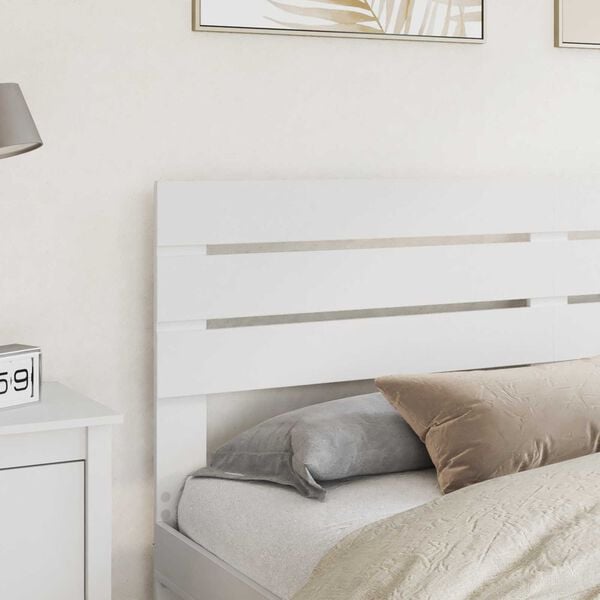 vidaXL Headboard with Headboard White 200 cm Engineered wood
