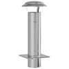 vidaXL Chimney Extension Silver 25 x 25 x 65 cm Stainless Steel