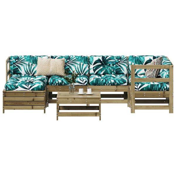 vidaXL 7 Piece Garden Sofa Set Impregnated Wood Pine